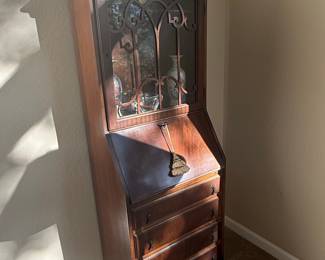 Antique Chippendale Style Mahogany Secretary Desk