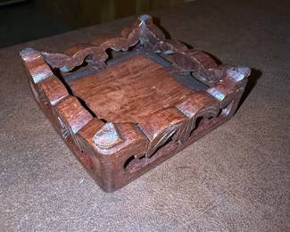 Carved Wooden Display Stand for Small Object
