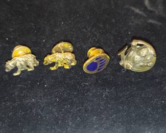 Set of Four Bear-Themed Enamel Pins
