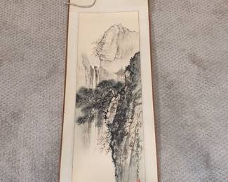 Chinese Landscape Scroll Painting by Pu Ru (1896-1963)