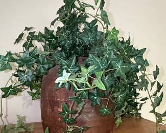 Terracotta Pot with Faux Ivy Plant