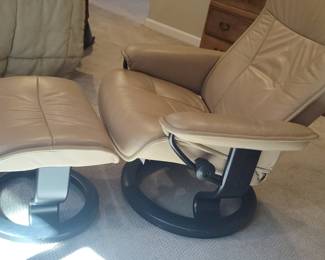 Ekornes Stressless Recliner and Ottoman