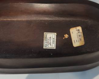 Philippine Carved Wooden Basket Bowl