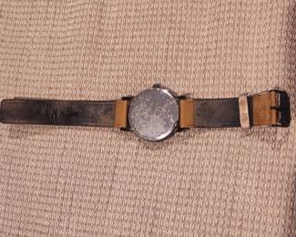 Vintage Men's Wristwatch with Leather Strap