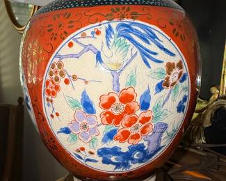 Vintage Imari Porcelain Table Lamp