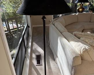 Black Fabric Empire Empire Lamp