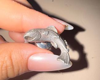 Sterling Silver Fish Lapel Pin