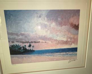 Tropical Beach Scene Limited Edition Print by "Dunn"