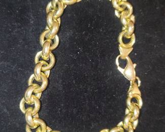 14K Yellow Gold Rolo Link Bracelet
