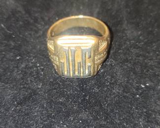 Vintage "JLC" Monogram Signet Ring