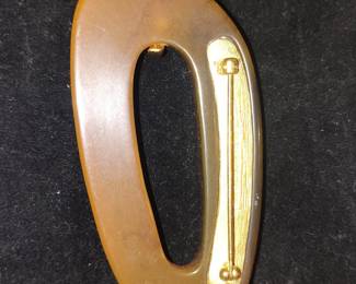 Liz Claiborne Resin and Gold-Tone Brooch