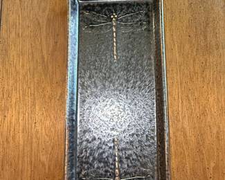 Kotobuki Stoneware Tray with Dragonflies