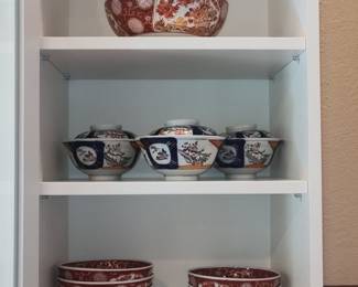 Japanese Kutani Porcelain Bowl Set