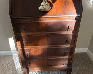 Antique Chippendale Style Mahogany Secretary Desk