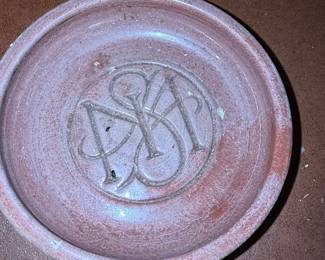 Terracotta Ashtray with Monogram