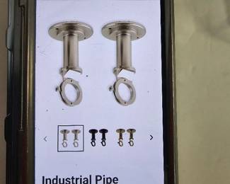 2x 2Packs Rod Desyne 1in Industrial Pipe Wall Ceiling Brackets