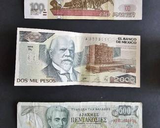 6x Notes from Various Countries