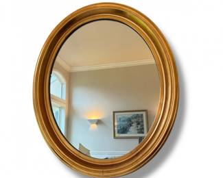 106 GoldFramedOvalWallMirror