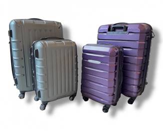 107 SamsoniteGreyPurpleLuggageSet2Large2CarryOns