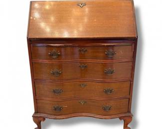 67 ChippendaleStyleSecretaryDeskSlantFrontWood