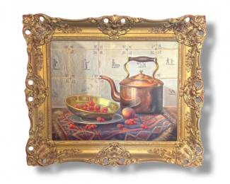90 StillLifePaintingGoldFrameSignedEMoleveldStyle