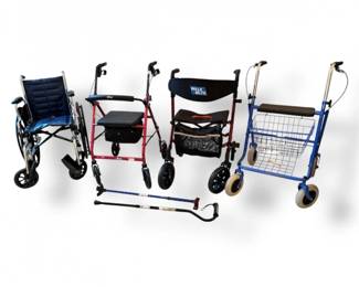 48 AssortedMobilityAidsRollatorsWheelchairWalkersCanes