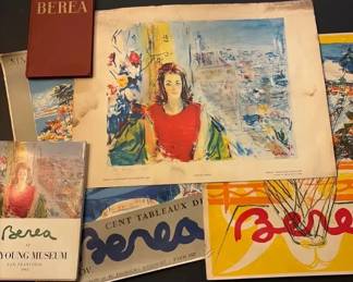 2073Dimitri Berea Signed 1965 Gwen at Golden Gate Print, Paris Exhibit Poster, Seascape Print  More