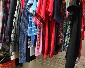 Women's Clothing Items Women's Sweaters T-shirts /Miscellaneous. Medium. Sports bras, shoes size 9 to 10 .