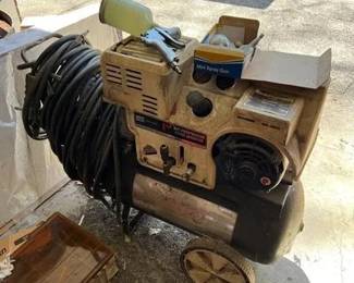 Craftsman One Hp Air Compressor Paint Sprayer - In working condition with some accessory