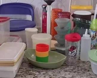 Kitchen Plastic Variety Group Large variety of plastic kitchen, storage containers, bowls, and more