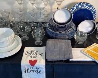 Summertime Dining Beautiful collection of margarita, glasses, martini glasses, corral plates, bowls, and more Bring paper and boxes