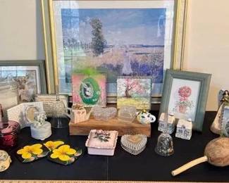 Springtime Collection Beautiful spring collection of art, trinket boxes, bells, shakers and more