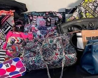 Vera And Friends Purse Lot Mixed variety of handbags, Vera Bradley, Liz Claiborne,nine west, Michael Kors and more