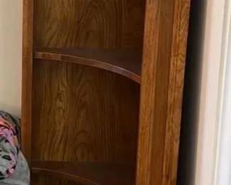 Beautiful wood corner display case 6 feet 4 inches tall