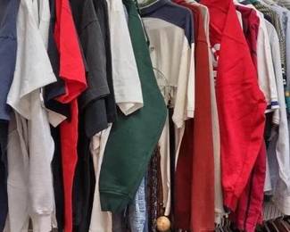 Variety Of Men’s Clothing, Including Vintage Men's Dress Shirts 16 1/2, Casual shirts Large, Pants 36x29 and belts .