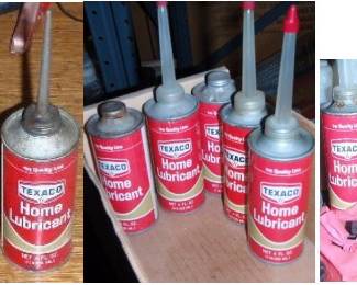 Vintage Texaco oil cans