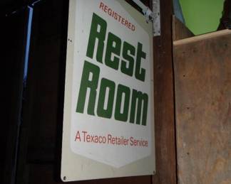 Vintage Texaco Restroom Sign
