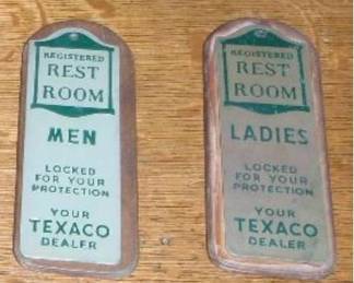 1930s bathroom key tags
