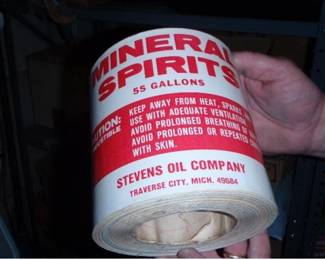 Roll of labels for 55 gallon drums