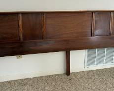 1960s King Size Walnut Headboard