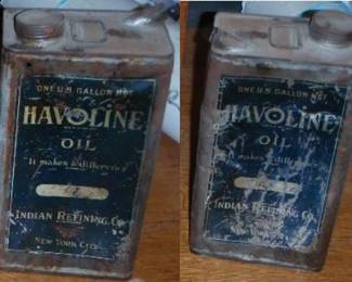 Pre-Texaco purchase of Halvoline Indian Refining Co. oil can