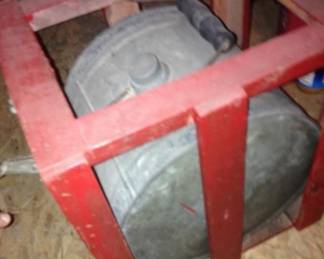 Vintage tank in crate