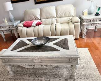 Reclining Sofa, Coffee Table, End Tables