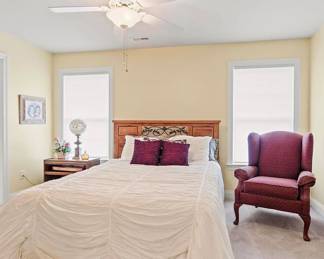 Full Size Bed, Wingback Chair