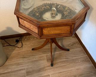 Antique drum table 