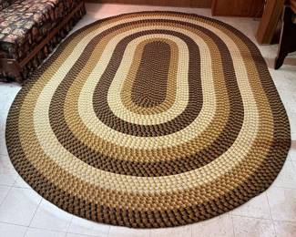 29 Wool Braided 8 X 11 Oval Area Rug