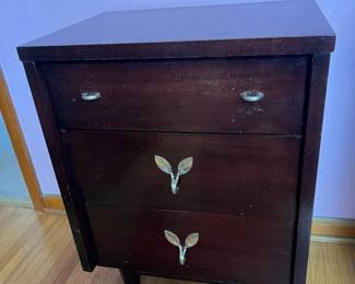 29 Huntley MCM Mahogany 3Drawer Nightstand