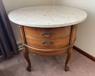 29 Italian Marble Top Vintage Side Table