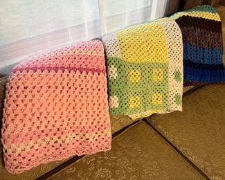 29 Vintage Hand Knit Throws
