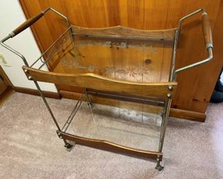 29 Etched Glass Vintage Cocktail Cart